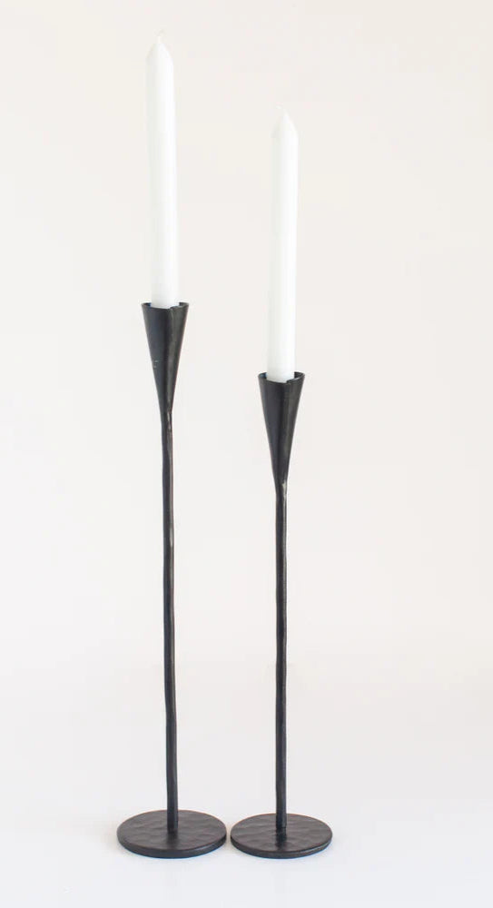Phoenix Hand Forged Iron Candle Stands : Set of 2 : Gold Creative Women