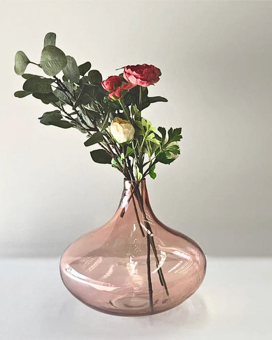 Handblown Glass Pendulum shaped Vase : Pink Creative Women