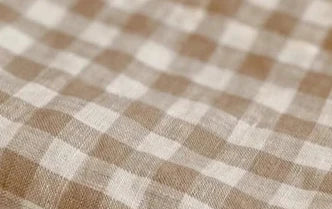 Pure French Linen Tea Towel - Natural Gingham Check Mama and Tochter