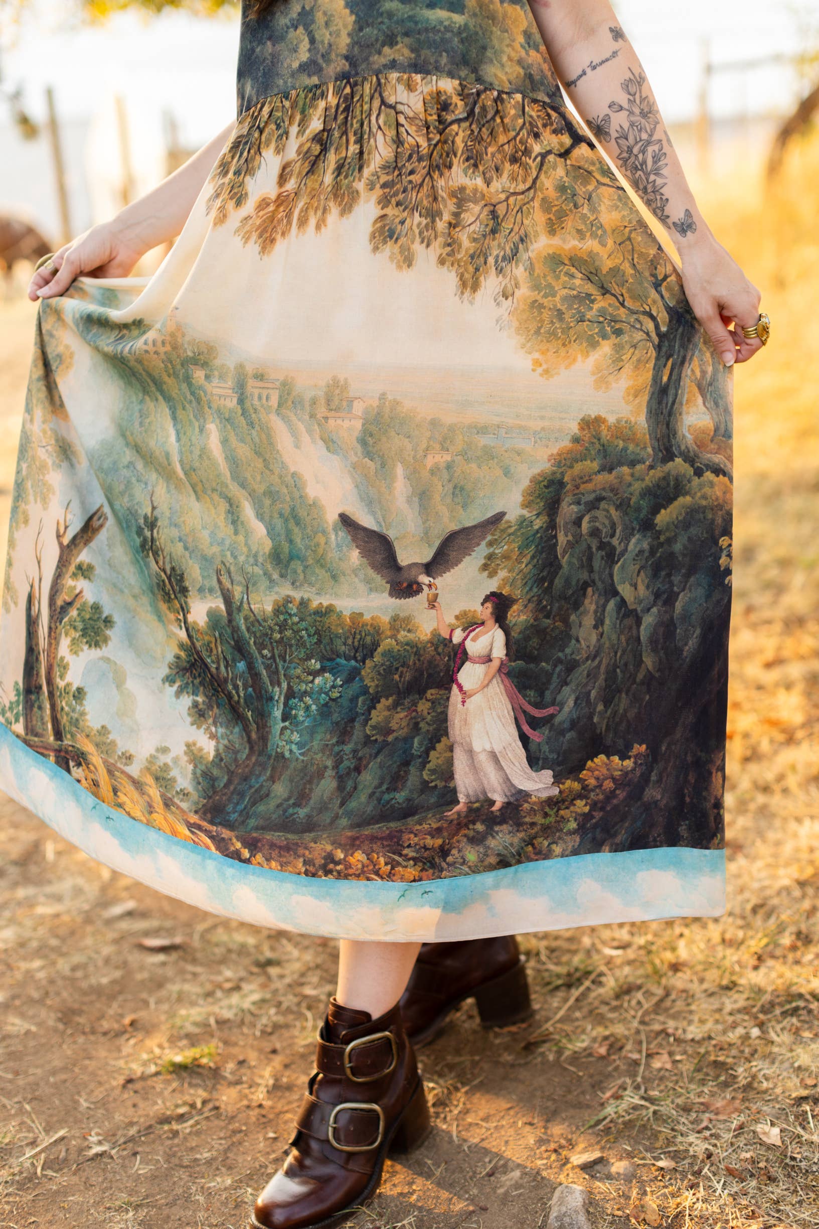 Awakening Bohéme Long Maxi Slip Dress w/ Landscape Market of Stars (Worldwide)