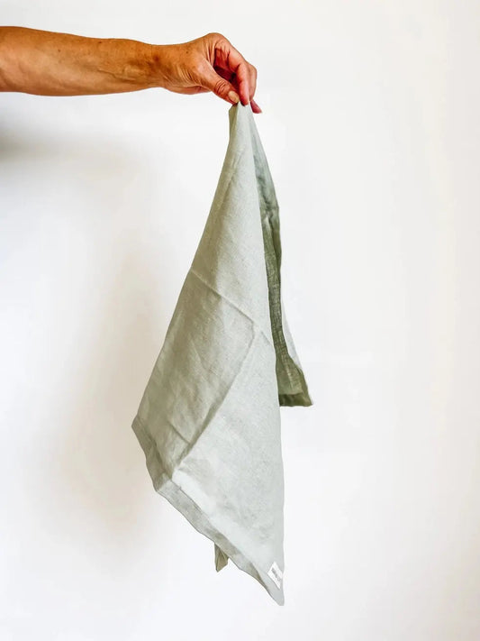 Pure French Linen Tea Towel - Light Clay Mama and Tochter