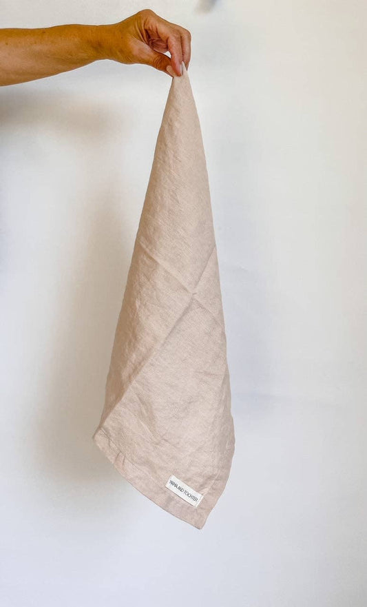Pure French Linen Tea Towel - Light Clay Mama and Tochter