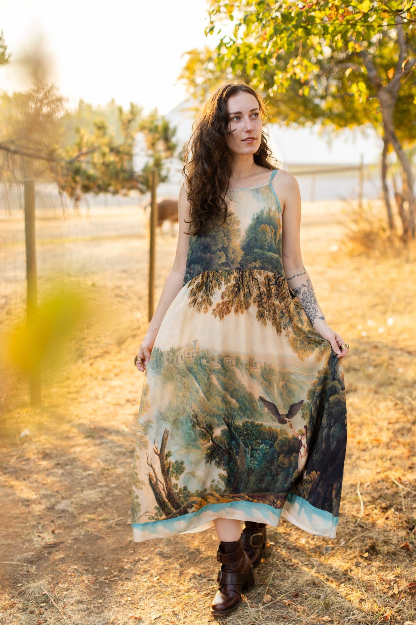 Awakening Bohéme Long Maxi Slip Dress w/ Landscape Market of Stars (Worldwide)