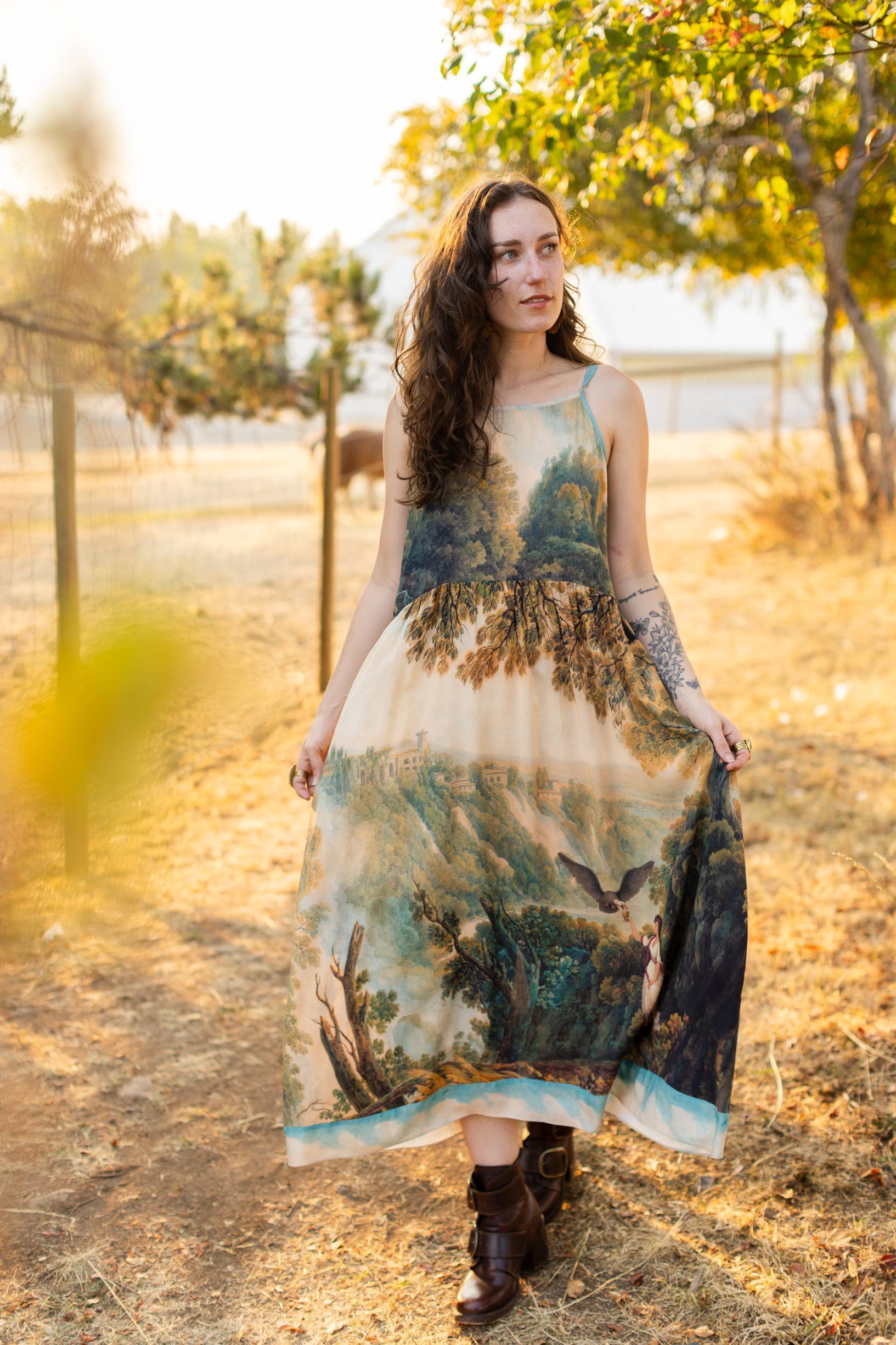Awakening Bohéme Long Maxi Slip Dress w/ Landscape Market of Stars (Worldwide)