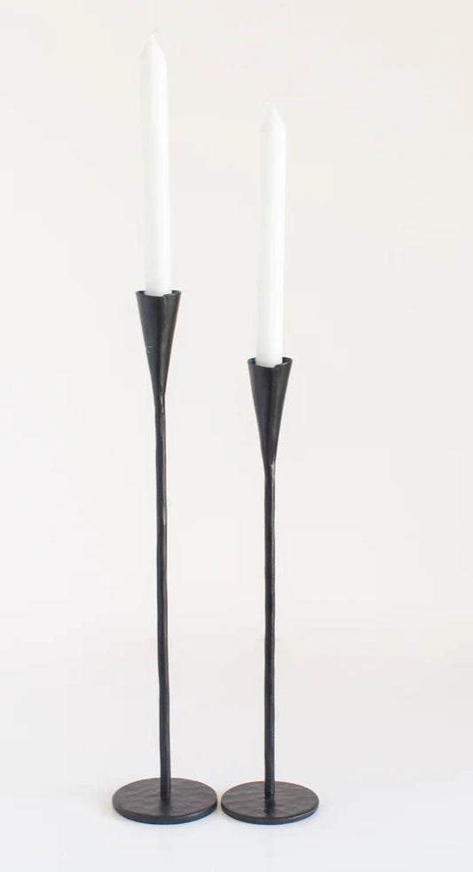 Phoenix Hand Forged Iron Candle Stands : Set of 2 : Gold Creative Women