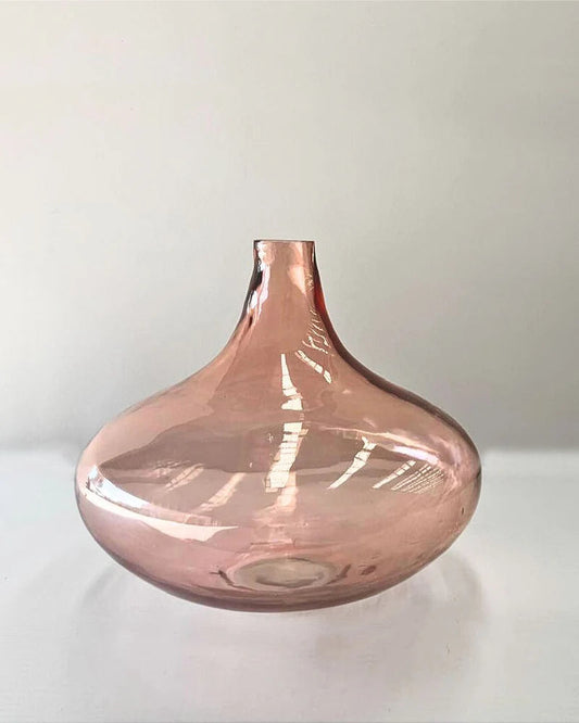 Handblown Glass Gourd shaped Vase : Blue Creative Women