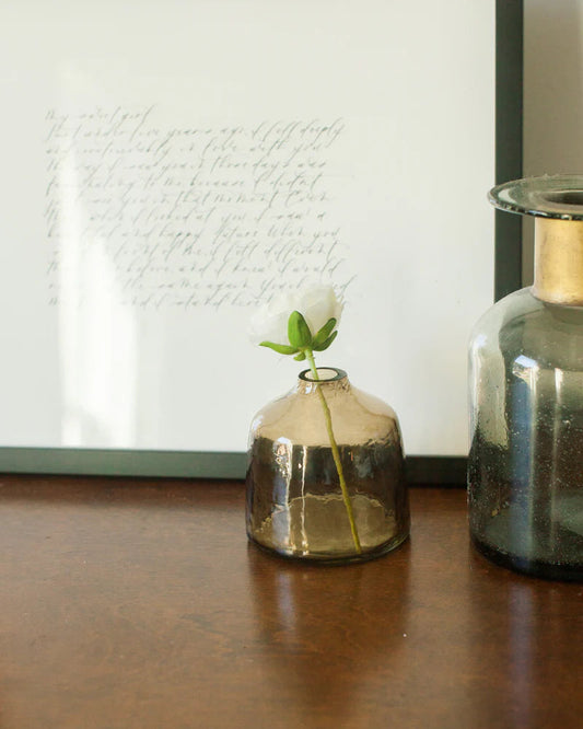 Handblown glass bud vase Smoke Creative Women