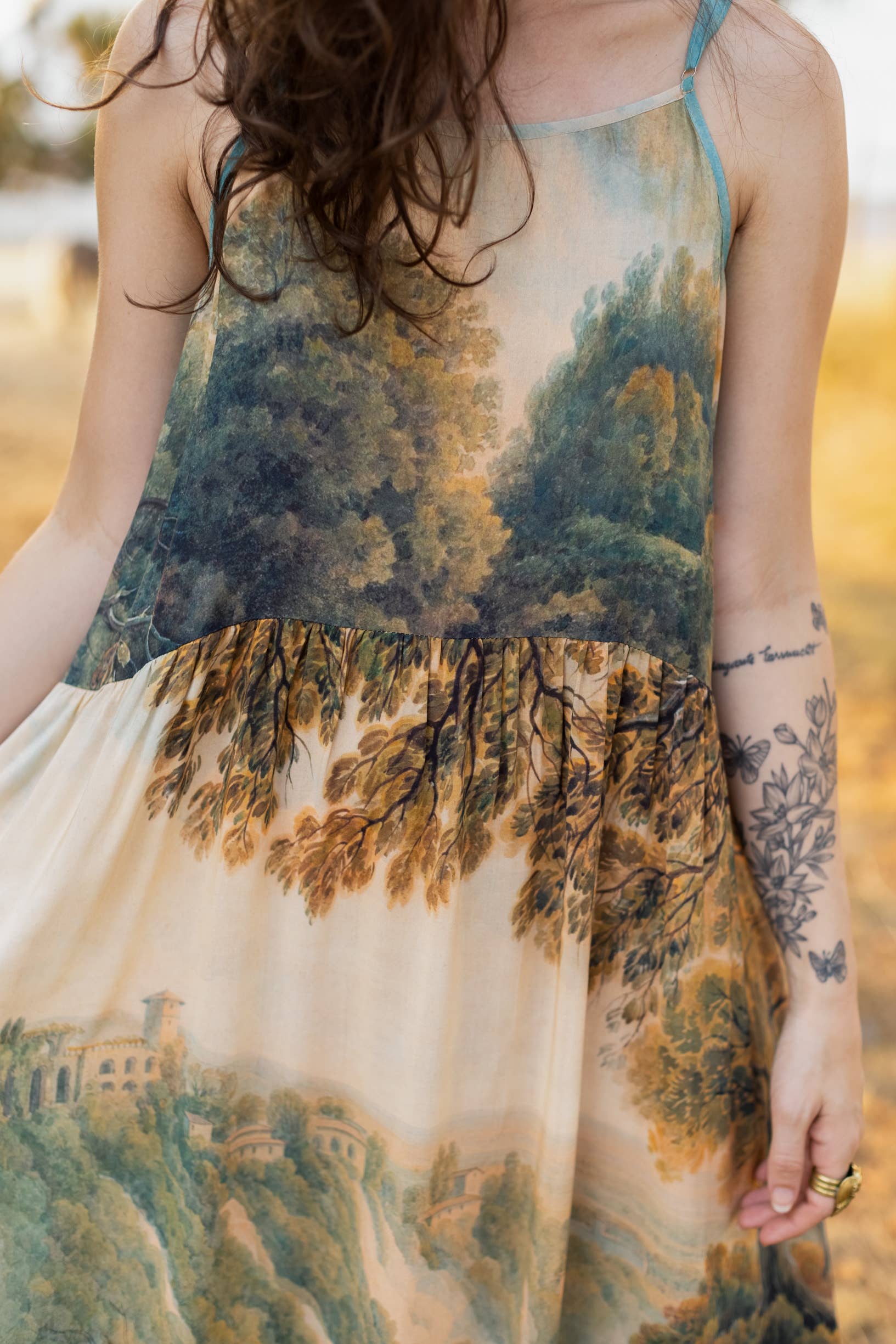 Awakening Bohéme Long Maxi Slip Dress w/ Landscape Market of Stars (Worldwide)
