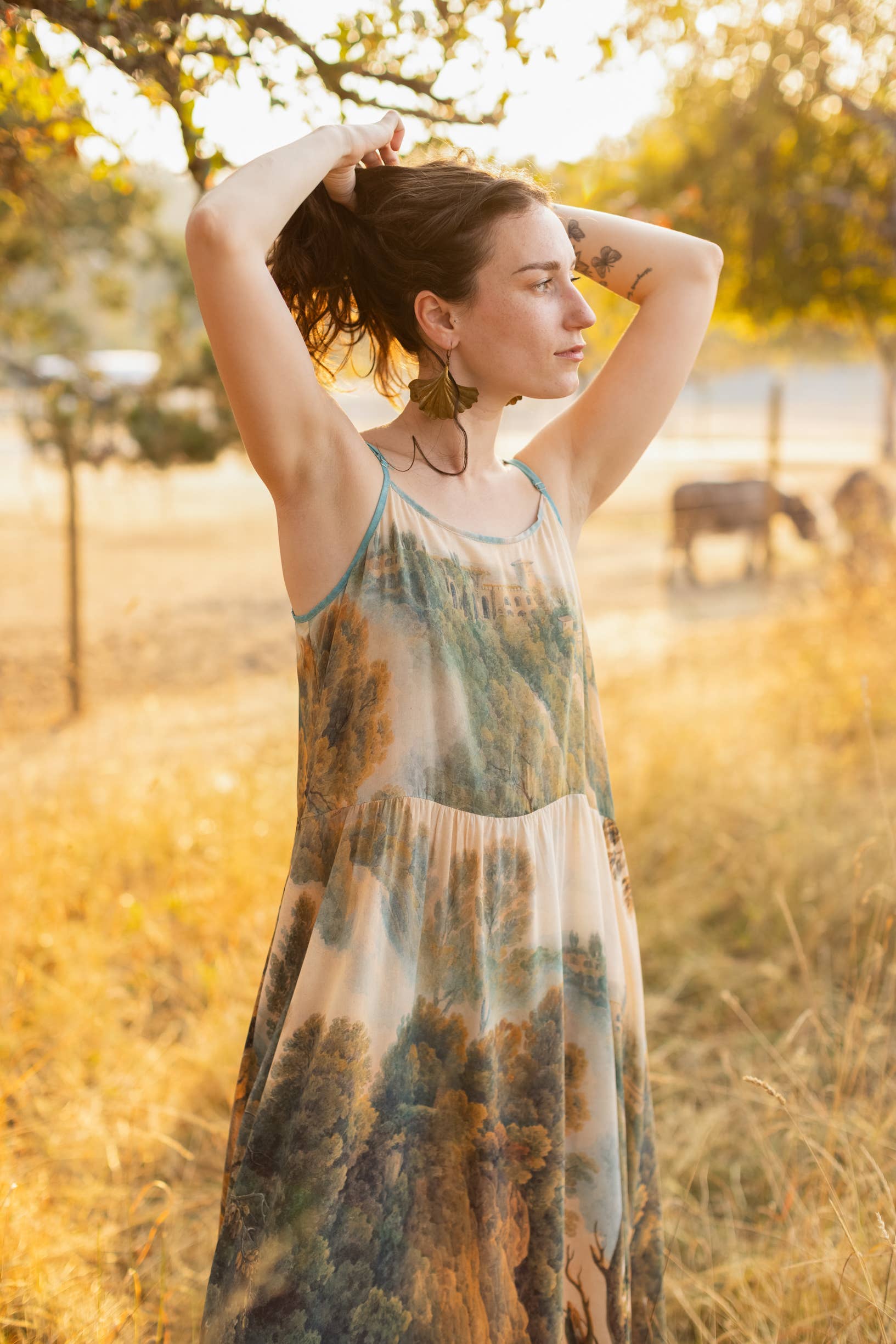 Awakening Bohéme Long Maxi Slip Dress w/ Landscape Market of Stars (Worldwide)