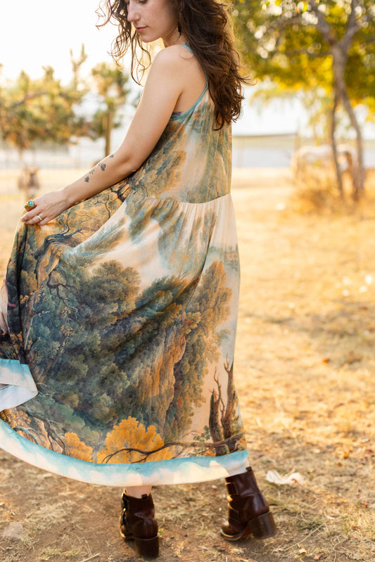 Awakening Bohéme Long Maxi Slip Dress w/ Landscape Market of Stars (Worldwide)